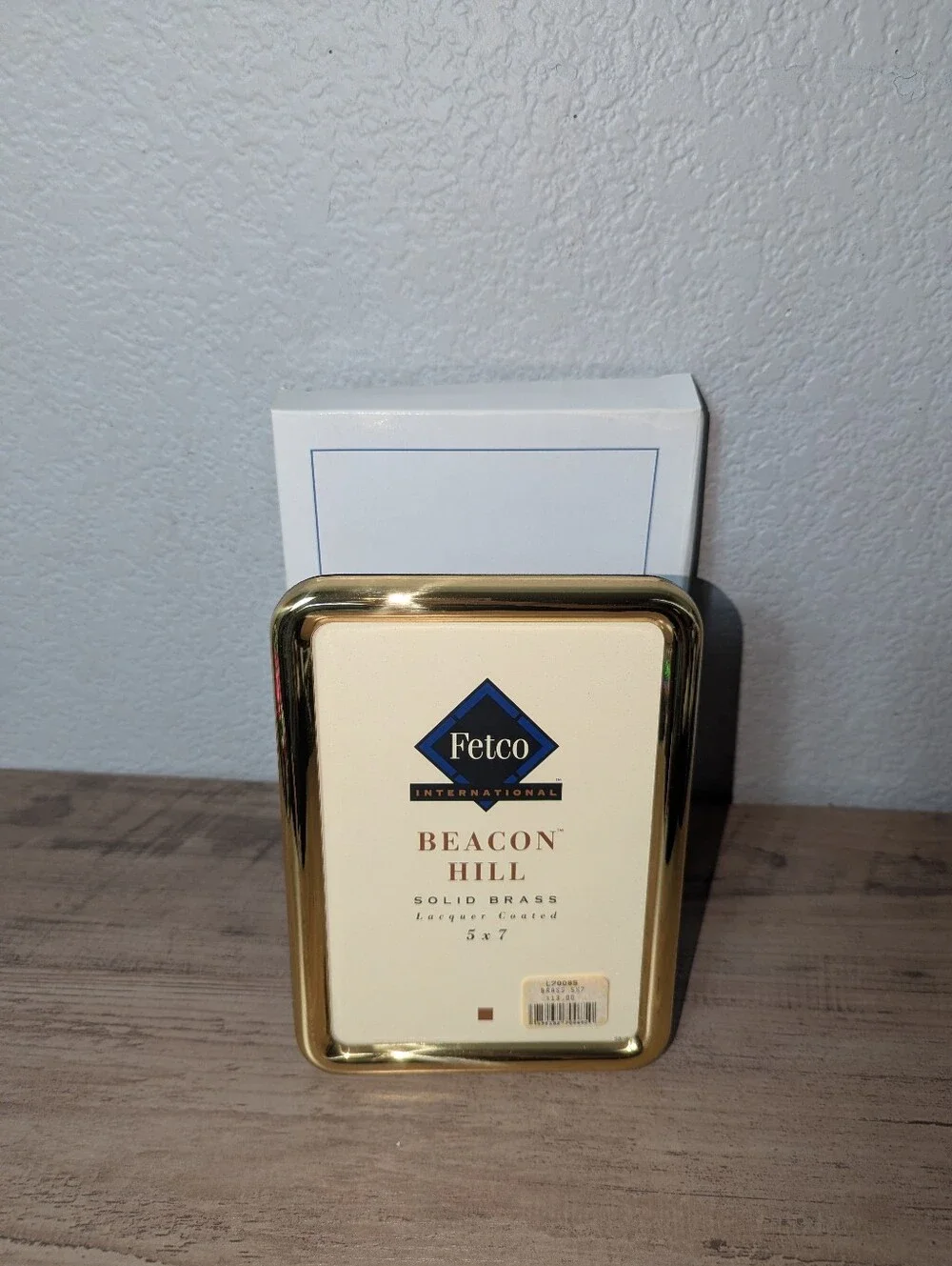 NWT Fetco Brass Beacon Hill 5x7 Picture Frame - Gold Tone